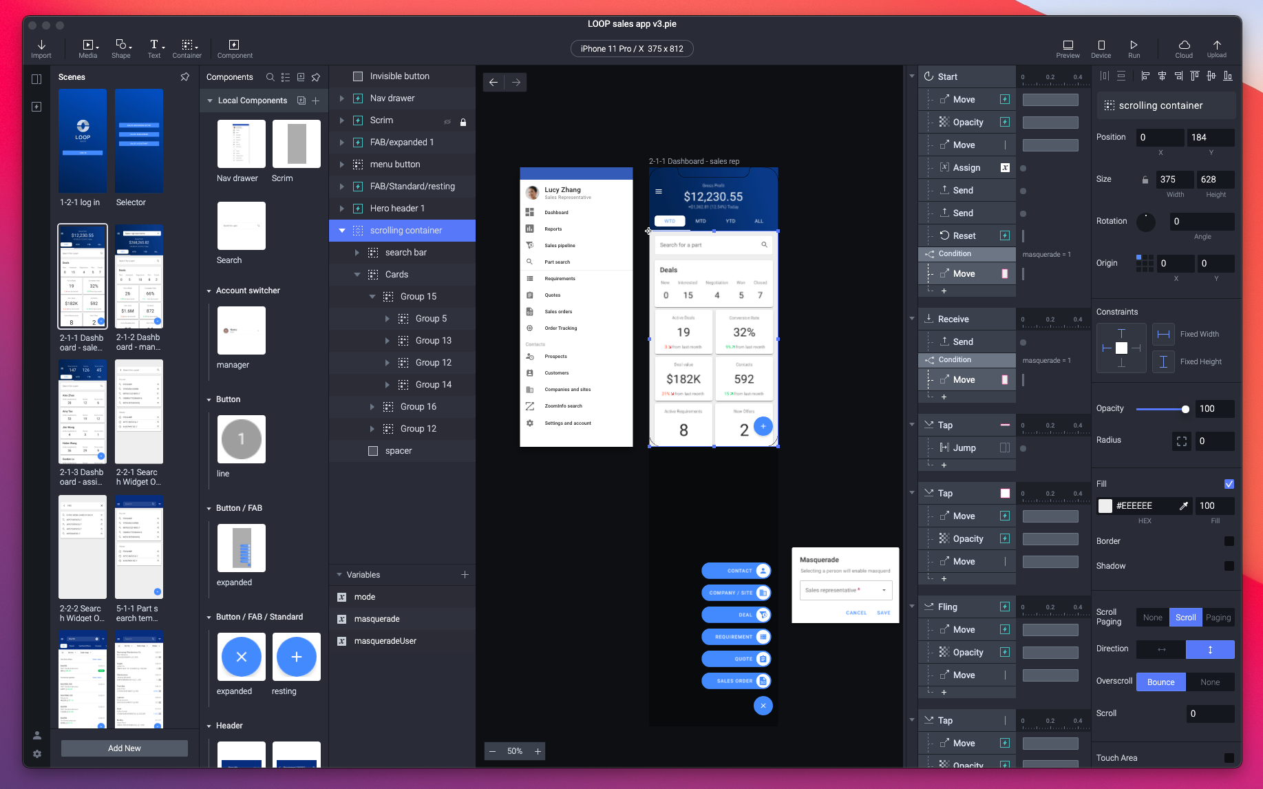 Protopie is a very capable tool for a complex prototype